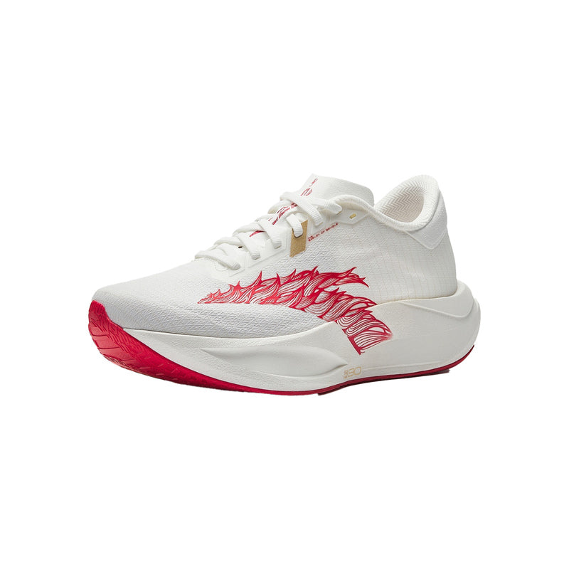 ANTA C202 LSD Zone 2 N90 White Red running shoe, front three-quarter view showing the white laces and red side graphic.