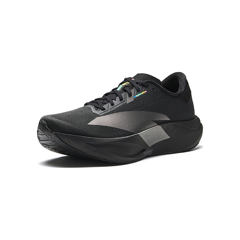 ANTA C202 LSD Zone 2 N90 Black Iron running shoe, front three-quarter view showing the laces and grey side logo.