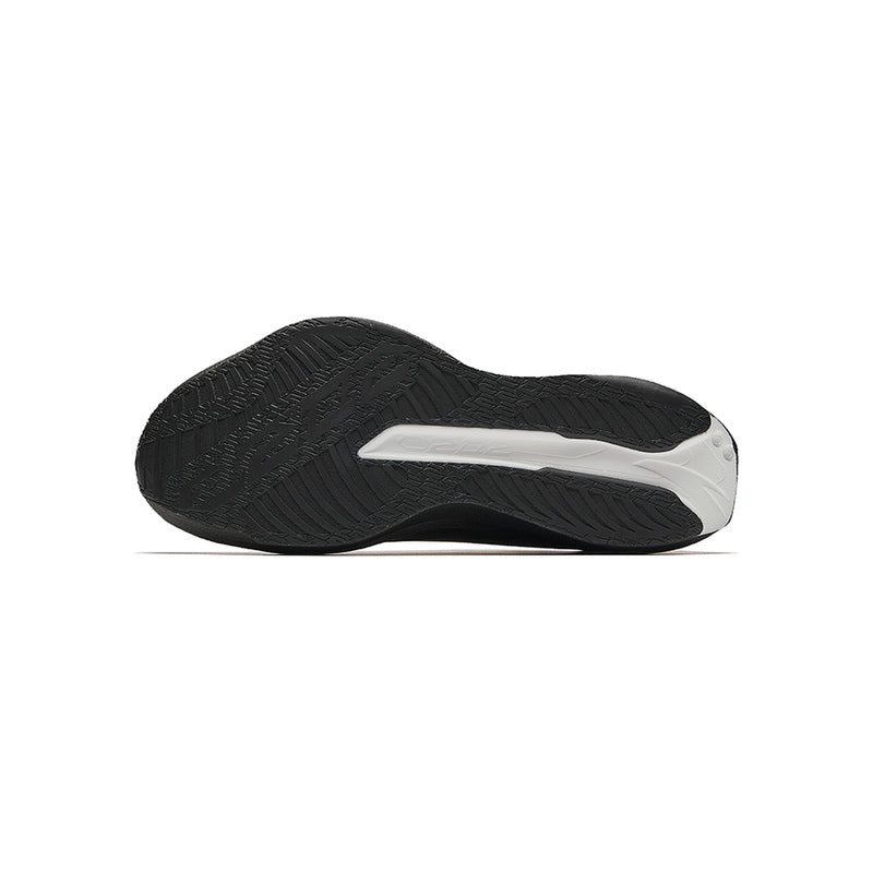 ANTA C202 LSD Zone 2 N90 Black Iron running shoe, outsole view showing the black tread and white central section.
