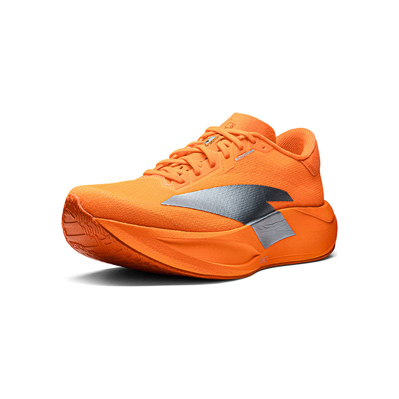 ANTA C202 LSD Zone 2 N90 Orange running shoe, front three-quarter view showing the orange laces and silver logo.