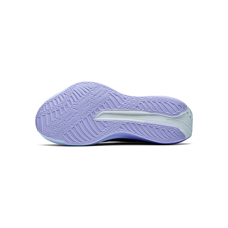 Women’s ANTA C202 LSD Zone 2 N90 Lavender Purple running shoe, outsole view showing the purple tread pattern.