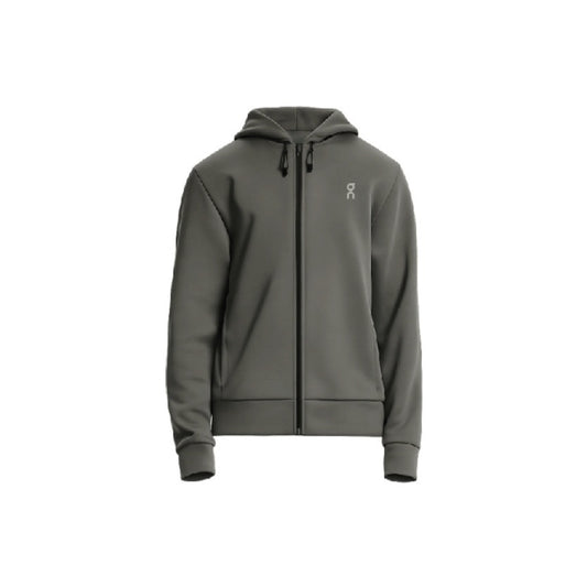 On Running Cloud Focus Tech Zip Hoodie 'Shadow' product front view