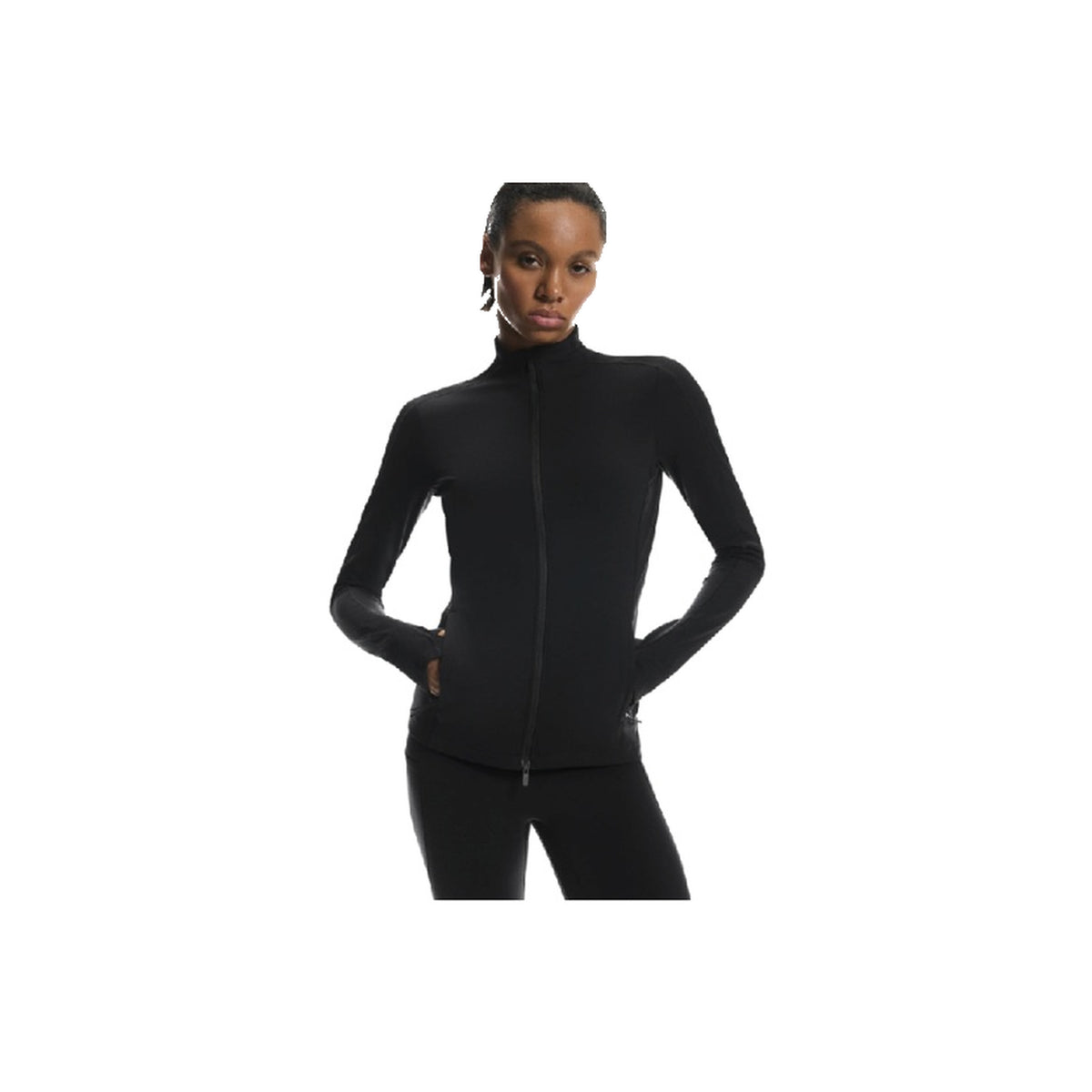 On Running Cloud Studio Jacket 1 'Black' Women model detail view