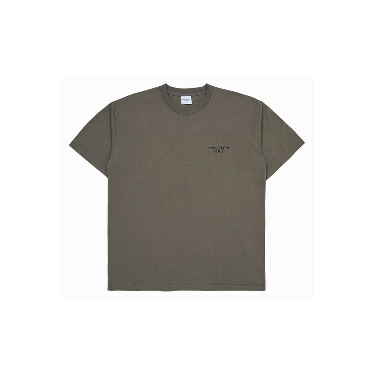 ADLV Basic Logo short-sleeve T-shirt in cocoa, front view