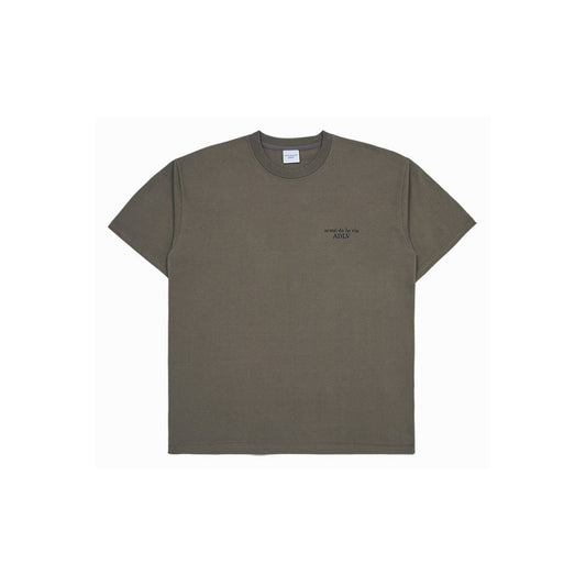 ADLV Basic Logo short-sleeve T-shirt in cocoa, front view