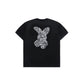 ADLV Bear Doll Fuzzy Rabbit black T-shirt, back view