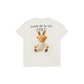 ADLV Rabbit Bear Doll Logo short-sleeve T-shirt in cream, back view