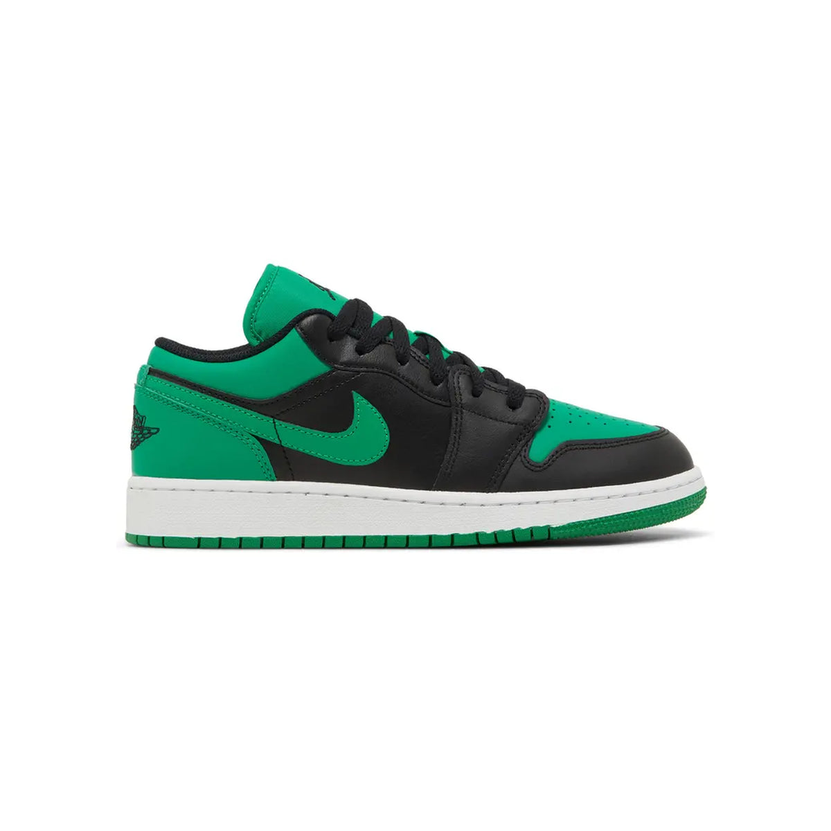 Nike Air Jordan 1 Low Black Lucky Green GS view 1