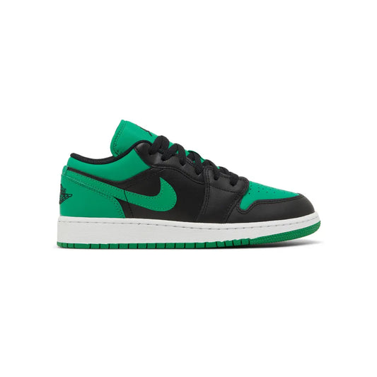 Nike Air Jordan 1 Low Black Lucky Green GS view 1