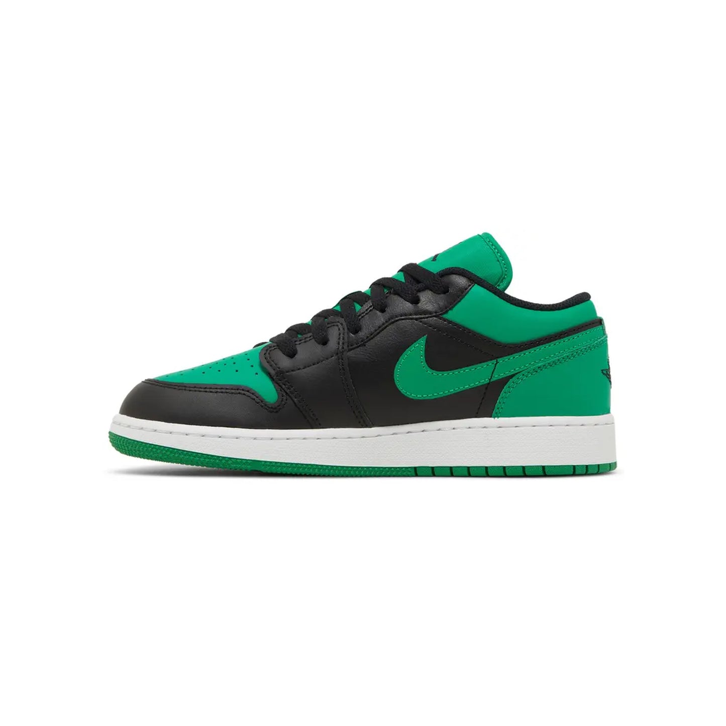 Nike Air Jordan 1 Low Black Lucky Green GS view 2