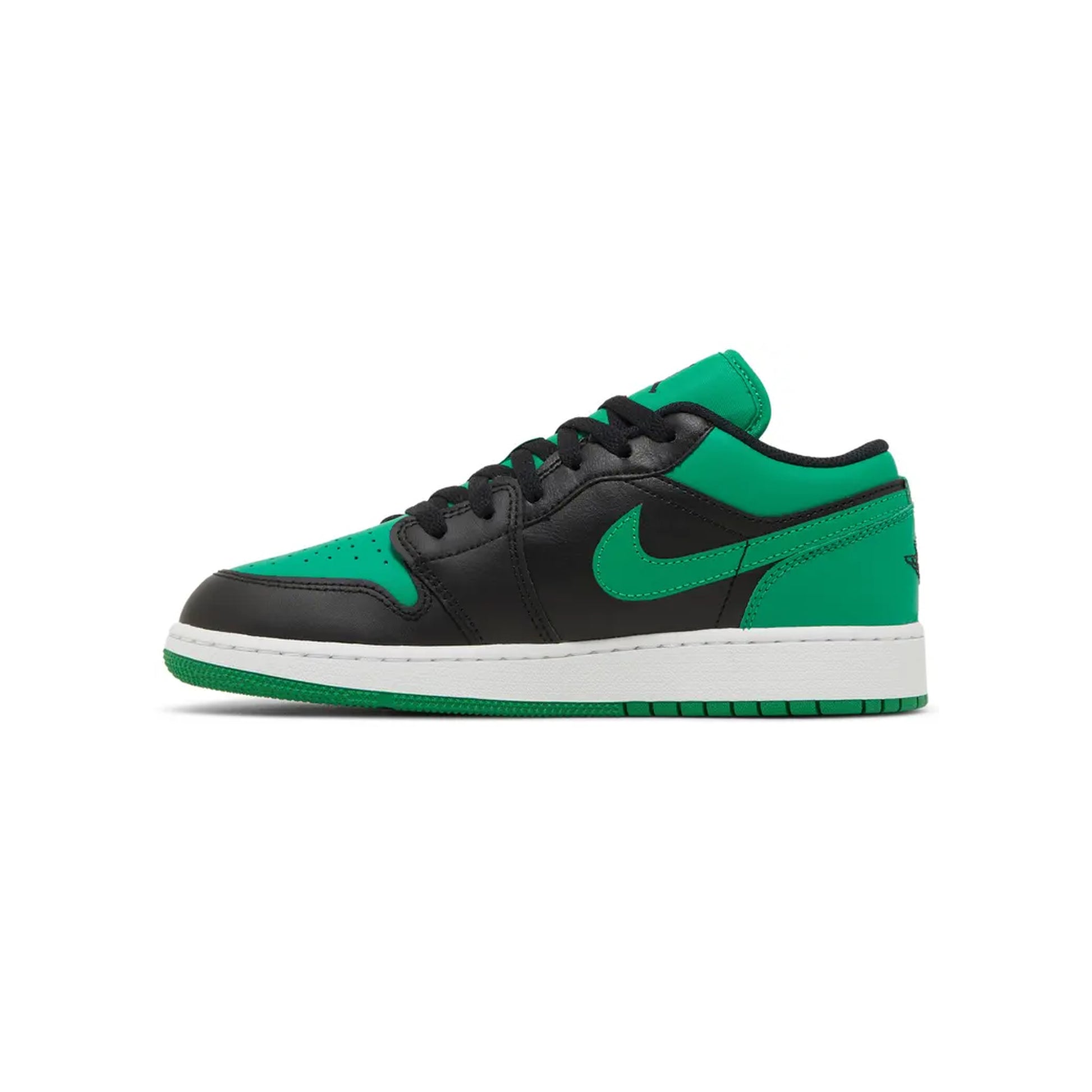 Nike Air Jordan 1 Low Black Lucky Green GS view 2