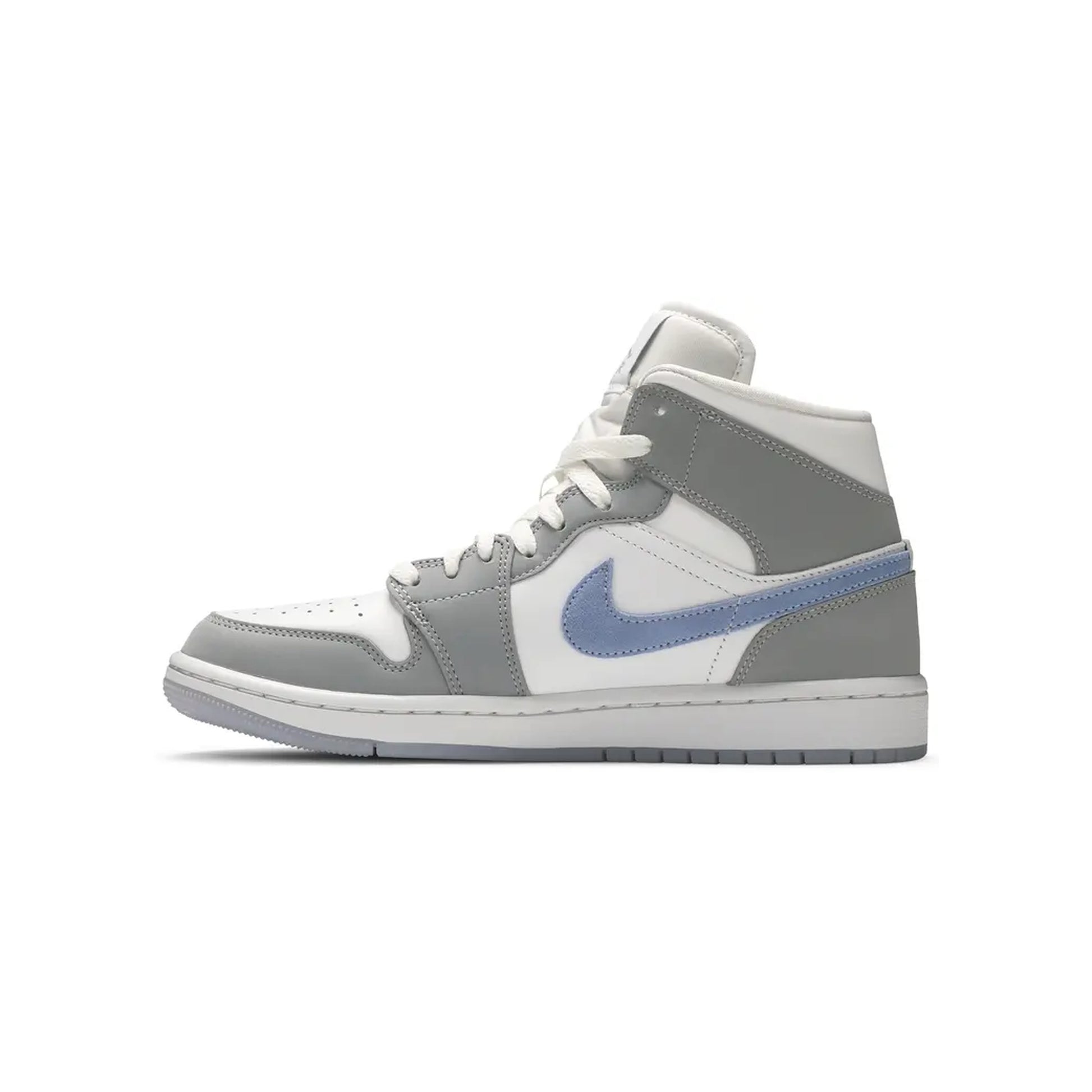 Air Jordan 1 Mid Wolf Grey Aluminum women view 2