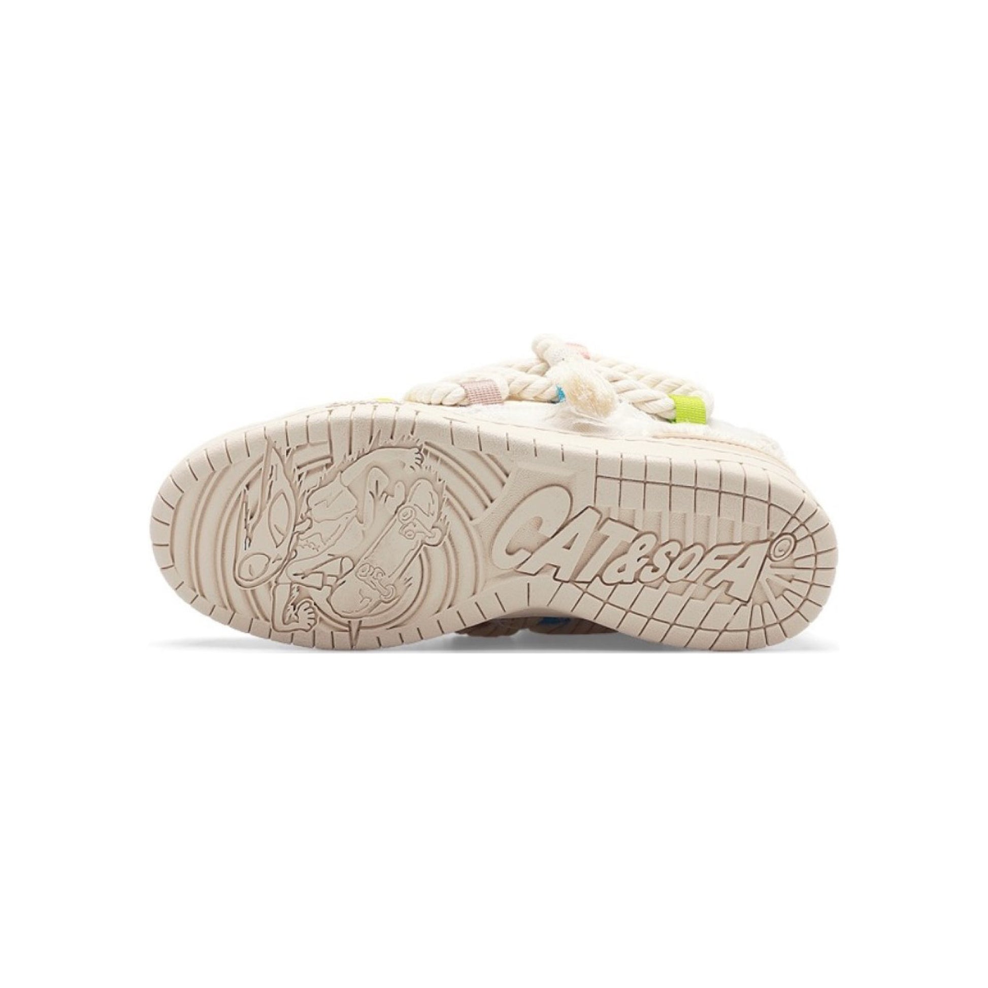 Cat & Sofa Dread Locks Cream Beige view 4