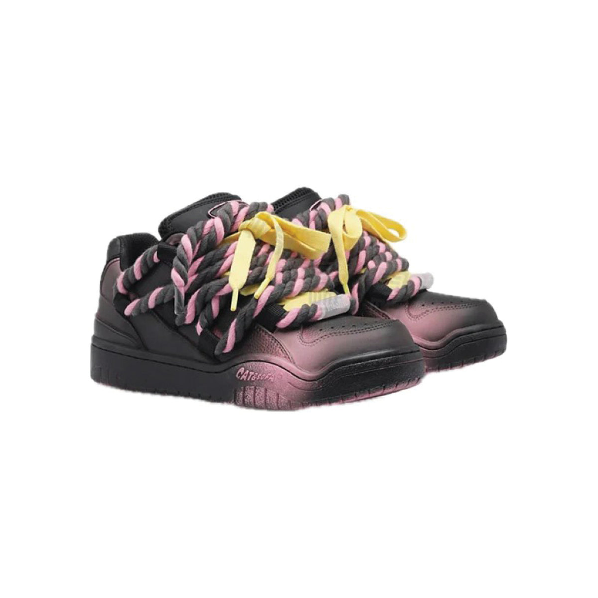 Cat & Sofa Dread Locks Vintage Black Pink view 2