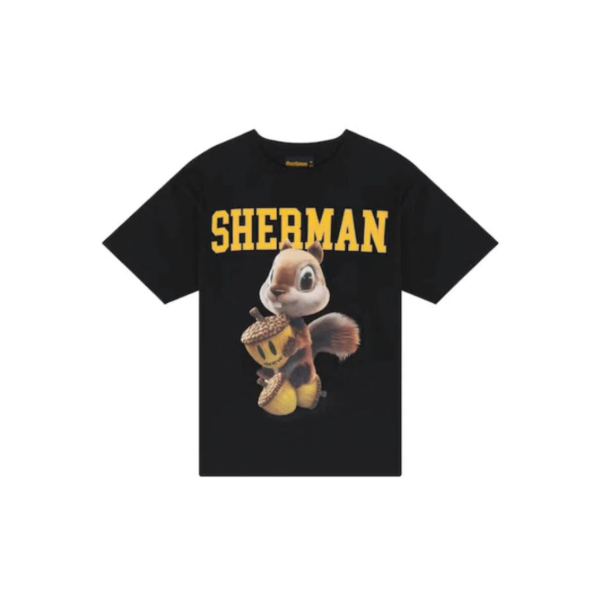 Drew 3D Sherman short-sleeve T-shirt in black, front view