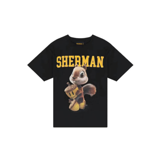 Drew 3D Sherman short-sleeve T-shirt in black, front view