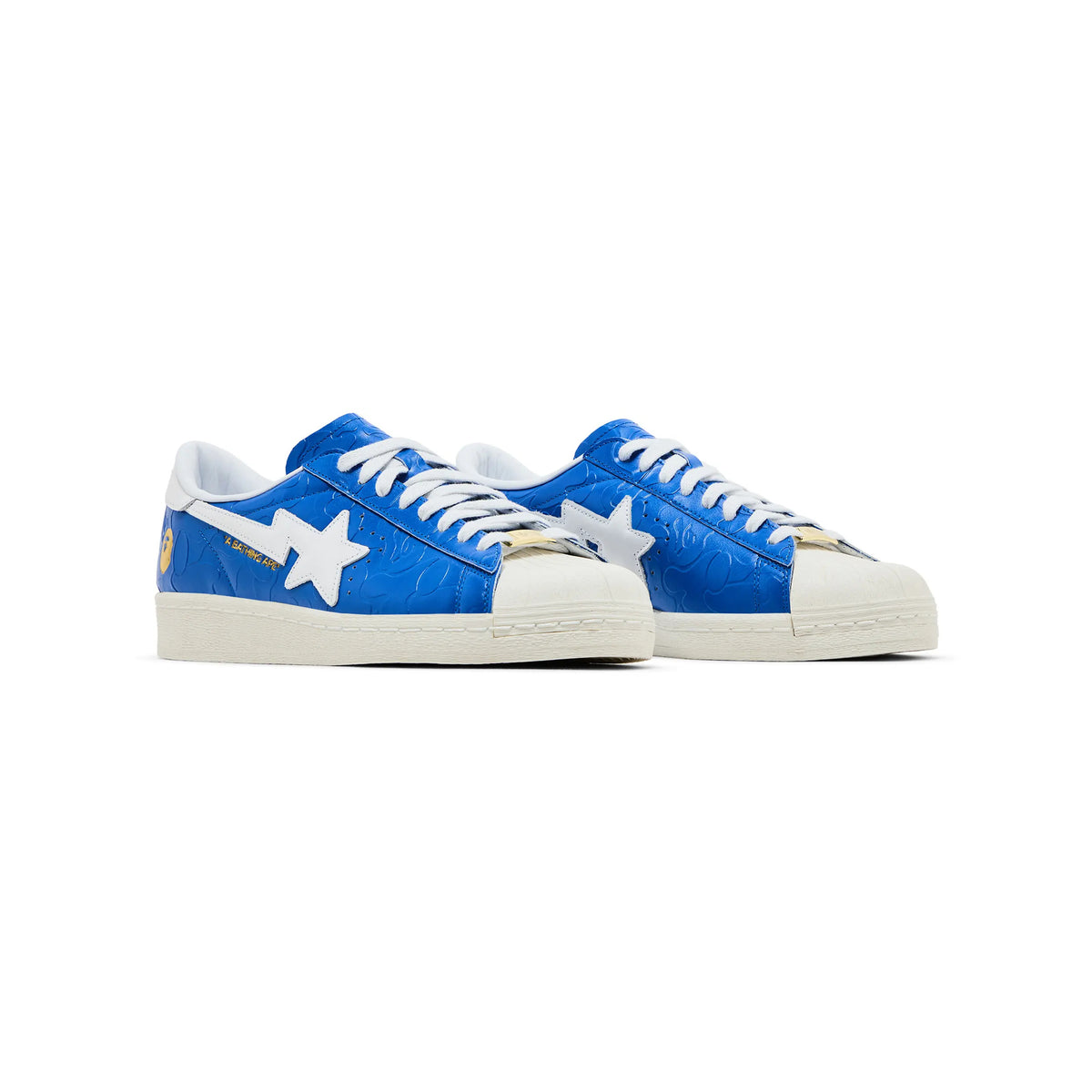 adidas Originals Superstar Vintage x BAPE Blue White view 3