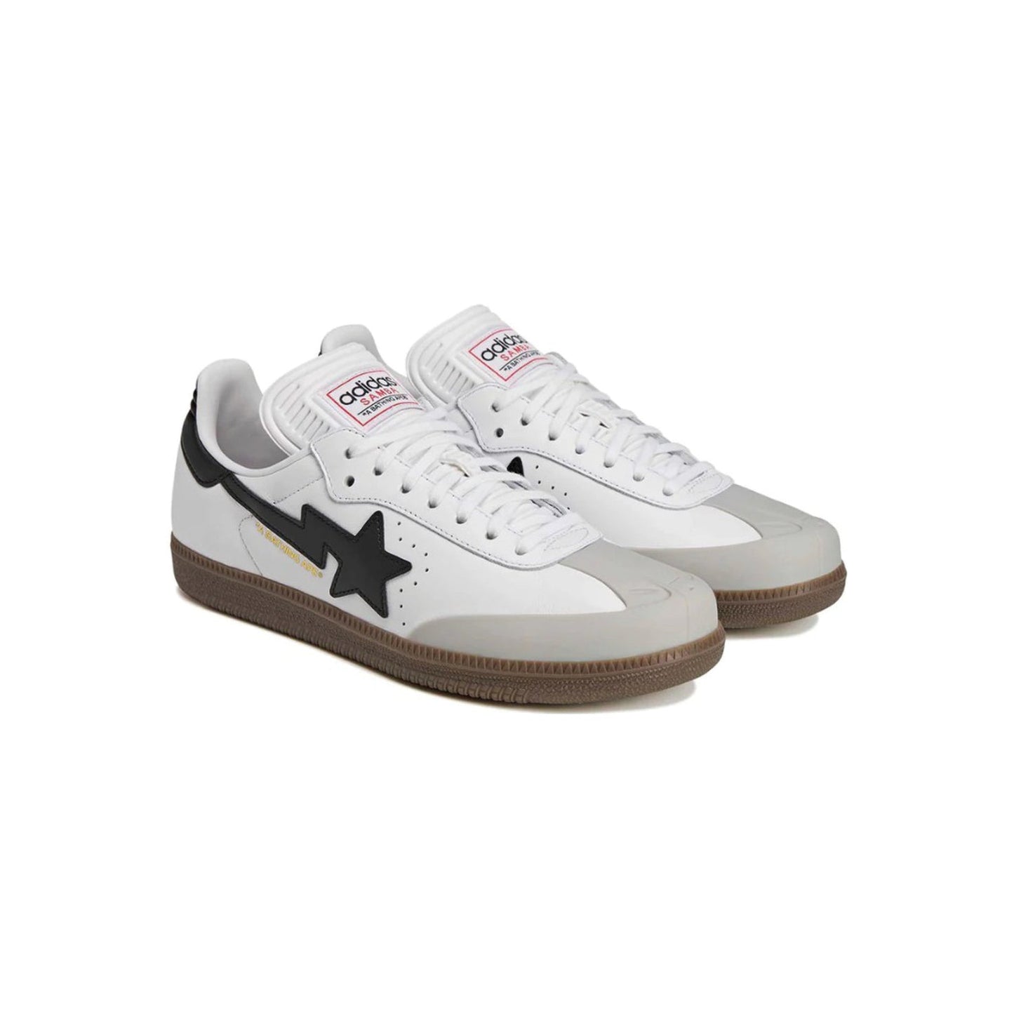 adidas Originals Samba x BAPE White Black Gum view 3