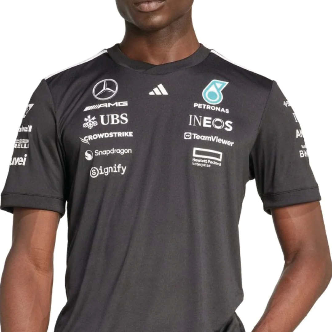 adidas Mercedes - AMG Petronas Formula One Team Driver Jersey Black / White view 2