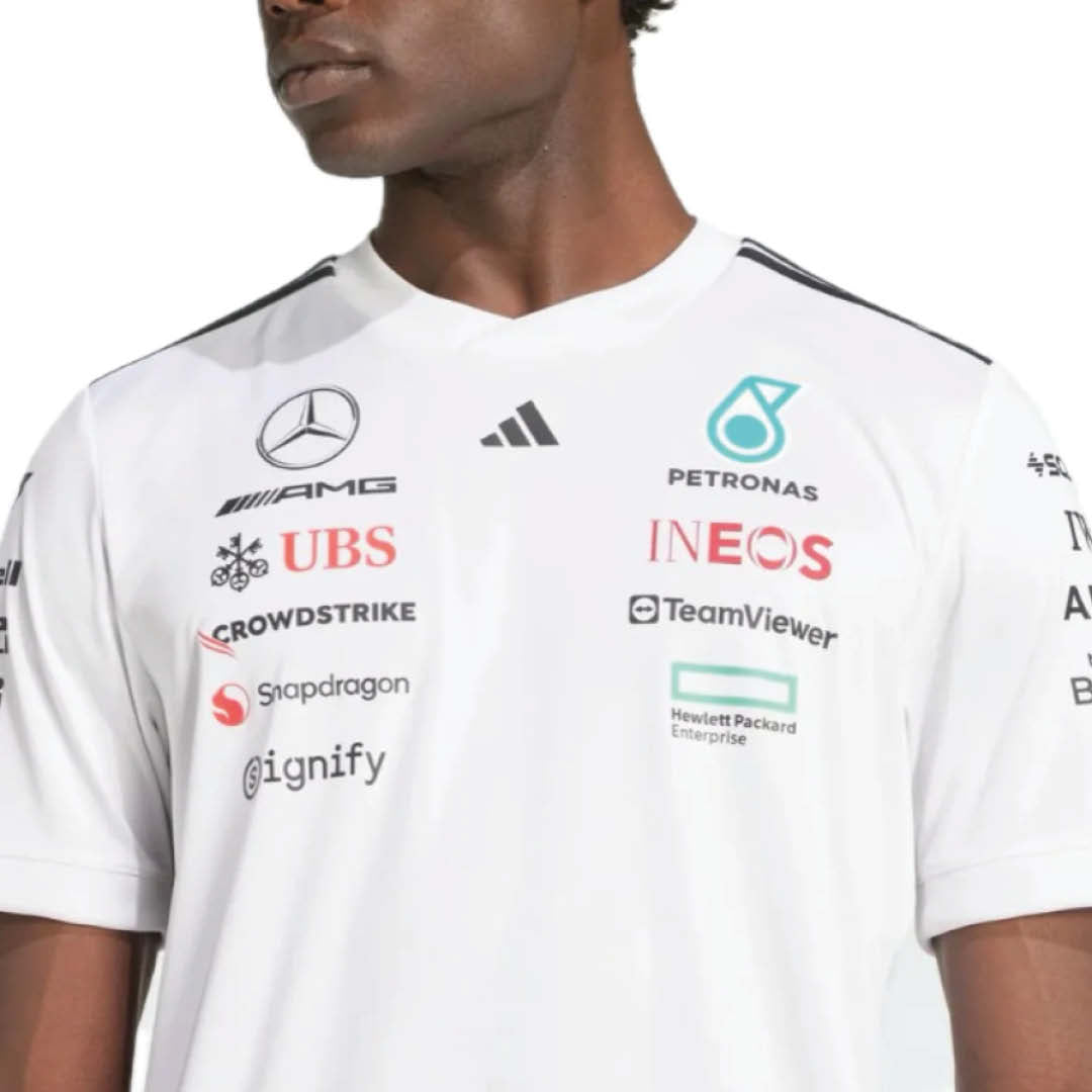 adidas Mercedes - AMG Petronas Formula One Team Driver Jersey White / Black view 2