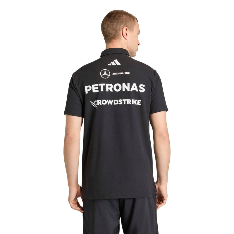 adidas Mercedes-AMG Petronas Formula One Team Engineer Polo in Black and White, product gallery image 3
