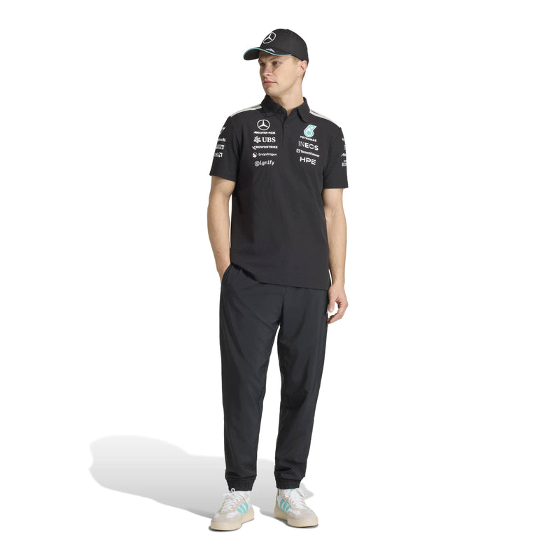 adidas Mercedes-AMG Petronas Formula One Team Engineer Polo in Black and White, product gallery image 5