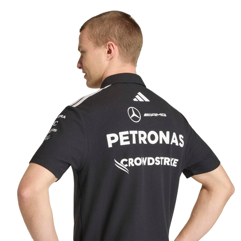adidas Mercedes-AMG Petronas Formula One Team Engineer Polo in Black and White, product gallery image 7
