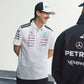 adidas Mercedes-AMG Petronas Formula One Team Engineer Polo in White and Black, product gallery image 7