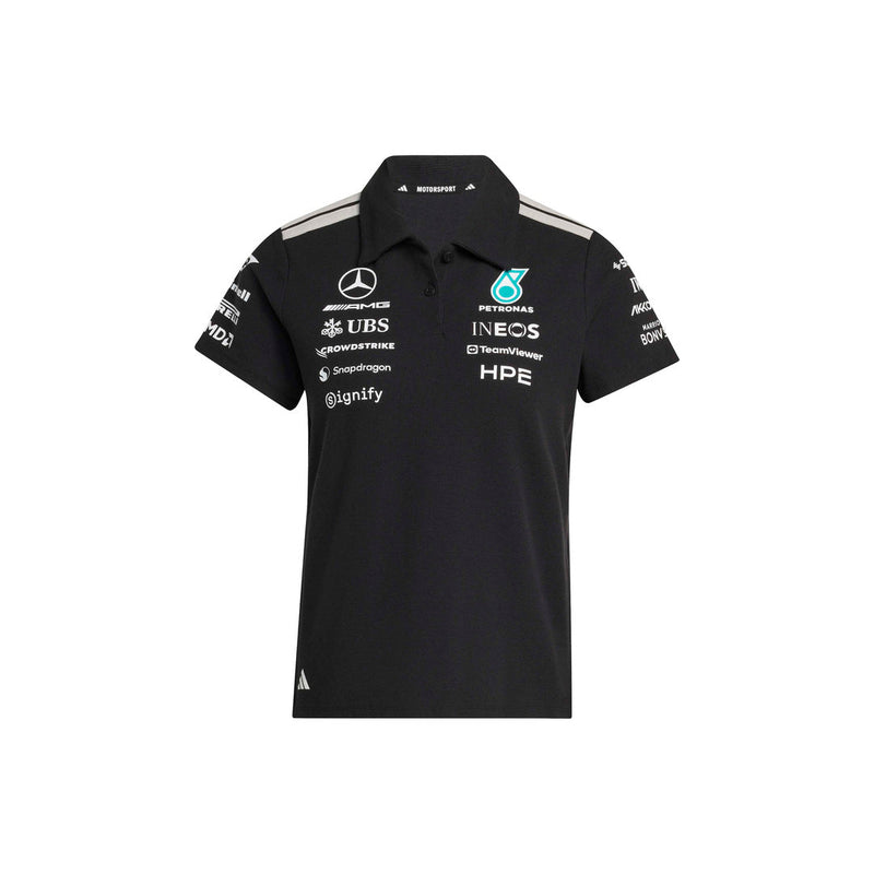 adidas Mercedes-AMG Petronas Formula One Team Engineers Polo Regular in Black and White, product gallery image 1