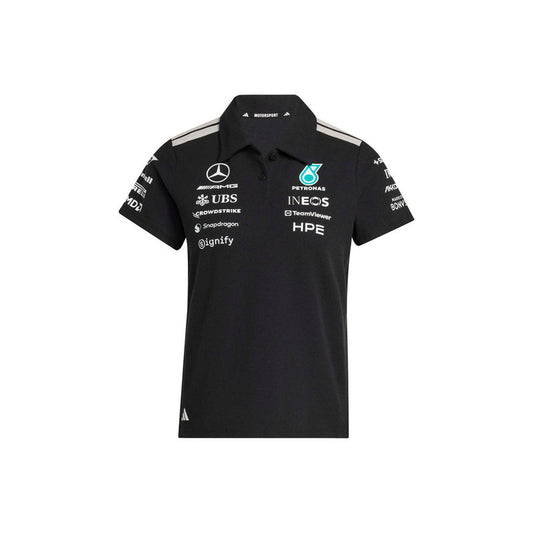 adidas Mercedes-AMG Petronas Formula One Team Engineers Polo Regular in Black and White, product gallery image 1