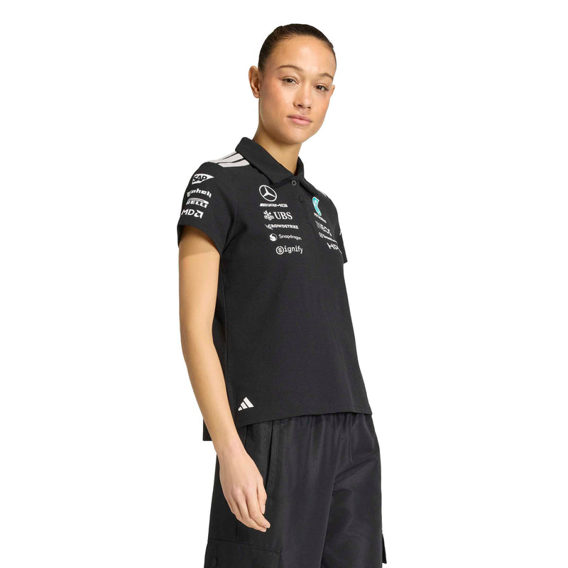 adidas Mercedes-AMG Petronas Formula One Team Engineers Polo Regular in Black and White, product gallery image 4