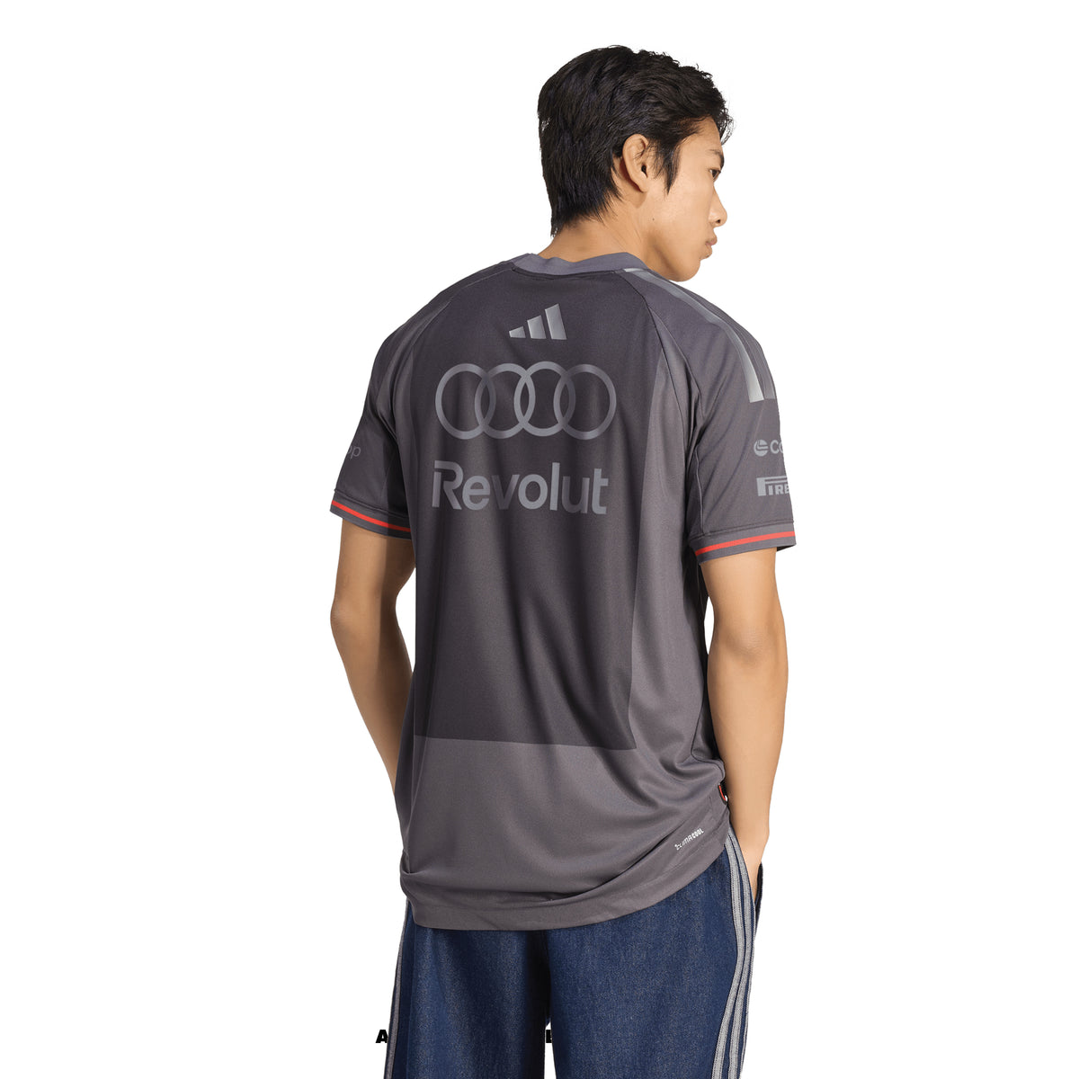 adidas Audi - Revolut Formula One Team Driver Jersey Authentic Grey Strata view 4