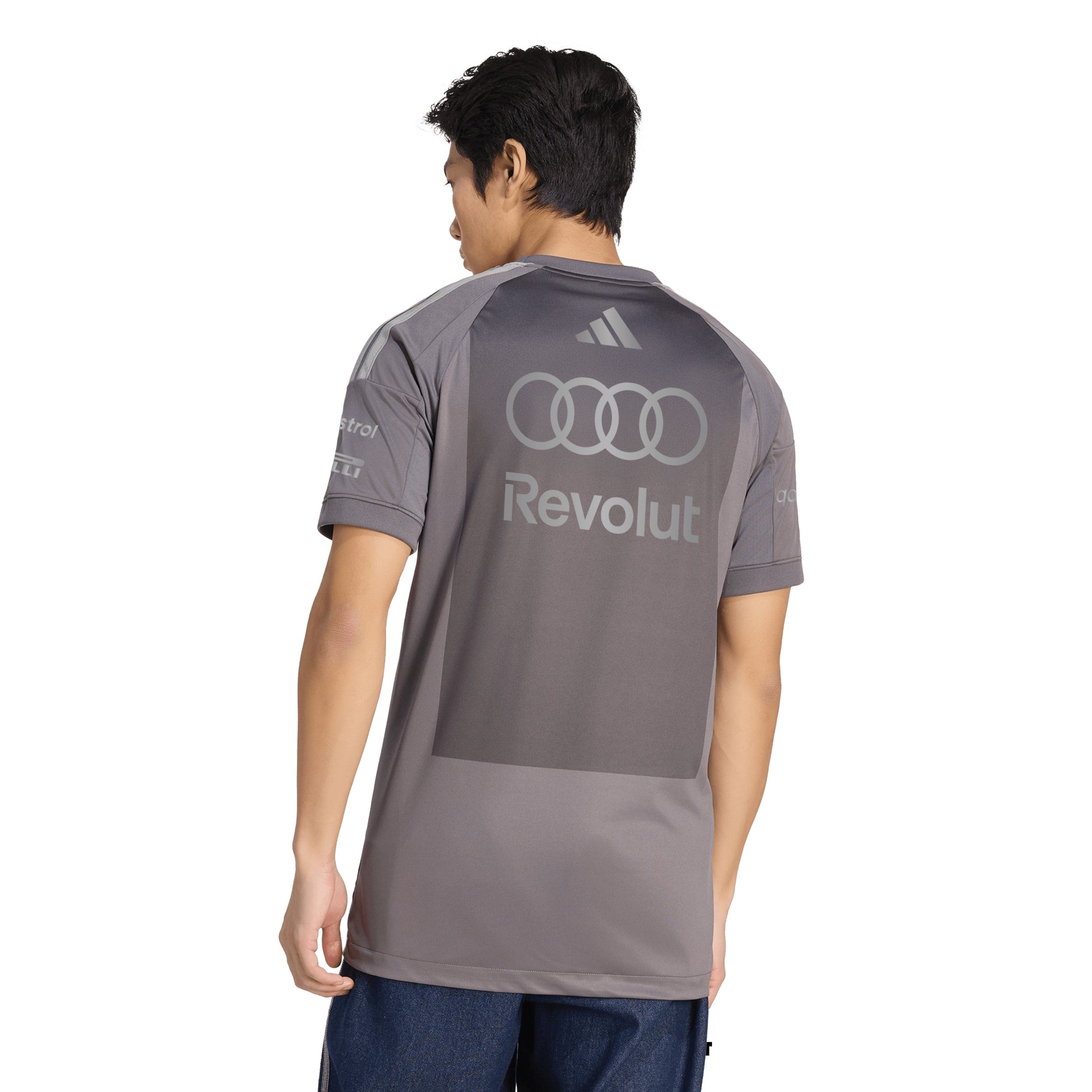 adidas Audi - Revolut Formula One Team Driver Jersey Replica Grey Strata view 4