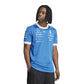 adidas Mercedes-AMG Petronas Blue Wonder Authentic Driver Jersey in Blue Bird and White, model view