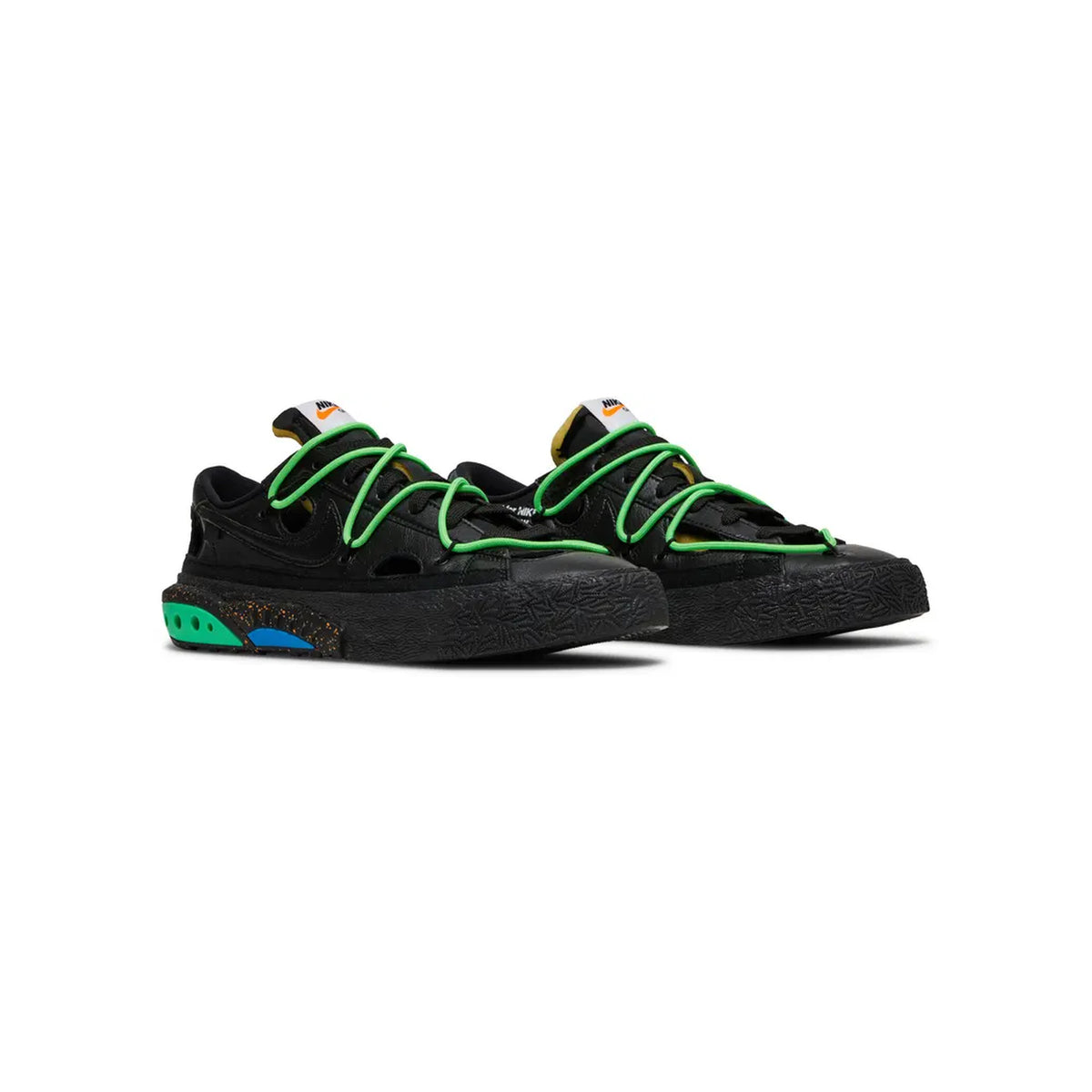 Nike Blazer Low Off-White Black Electro Green view 3