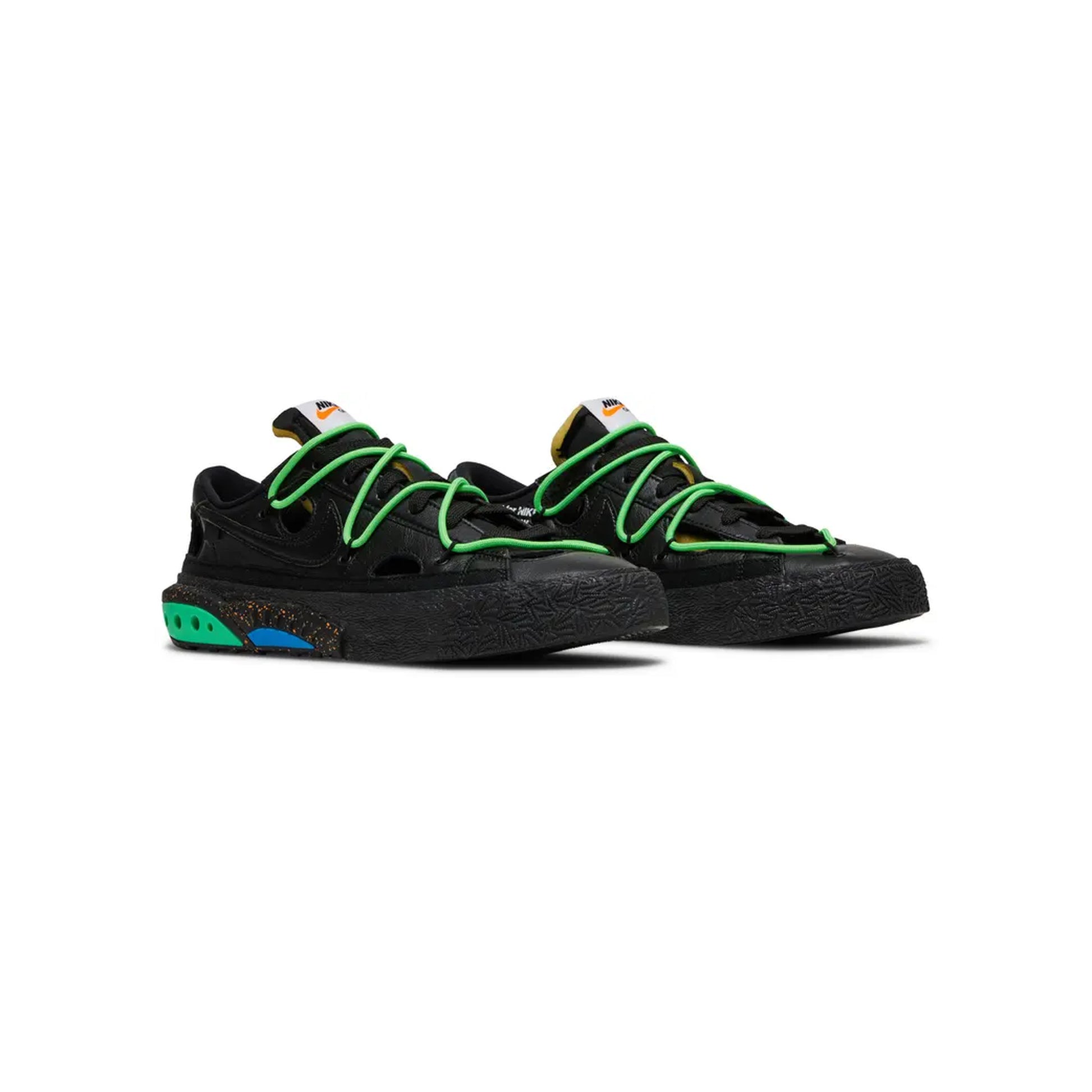 Nike Blazer Low Off-White Black Electro Green view 3