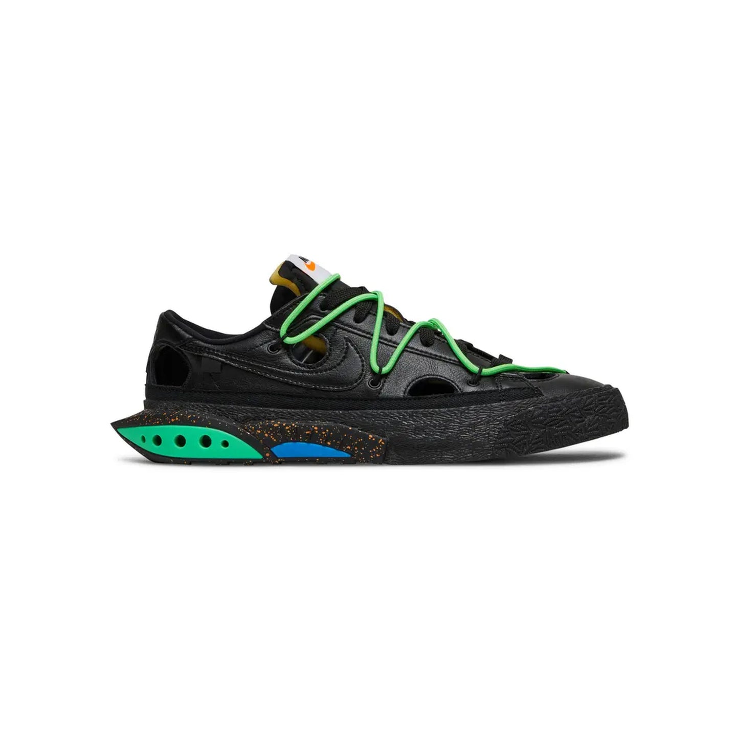 Nike Blazer Low Off-White Black Electro Green view 1