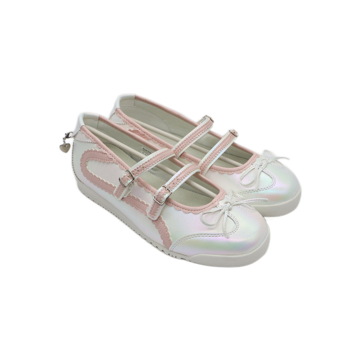 SneakSurf Mary Jane in Cloud White/Pink, angled pair view