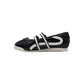 SneakSurf Mary Jane in Black White/Cream, rear view with heart charms