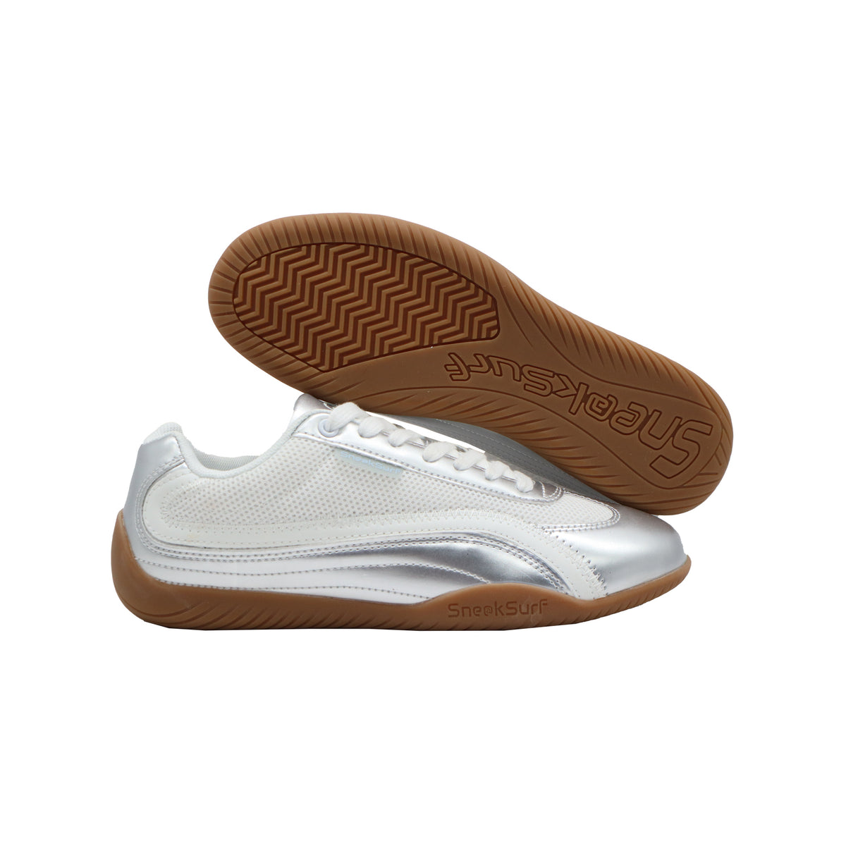 SneakSurf Racer Silver Metallic/White view 5