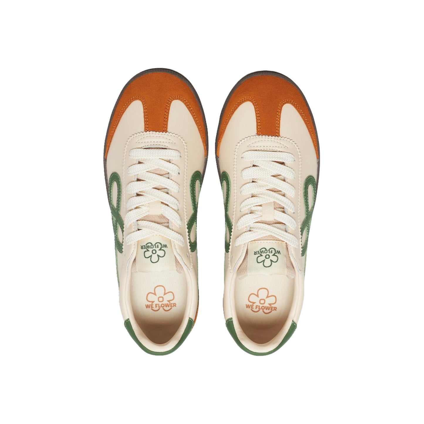 WE FLOWER Retro Germany Trainer Beige Green view 5