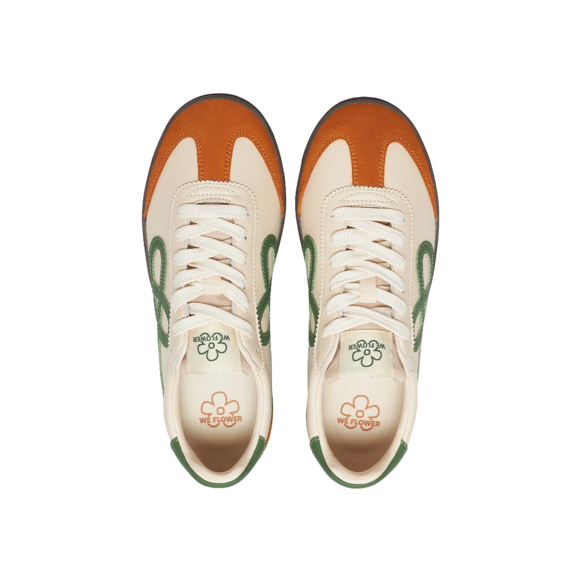 WE FLOWER Retro Germany Trainer Beige Green view 5