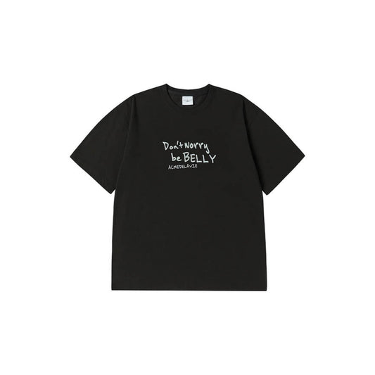 ADLV Rabbit Belly short-sleeve T-shirt in black, front view