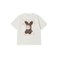 ADLV Rabbit Belly short-sleeve T-shirt in cream, back view