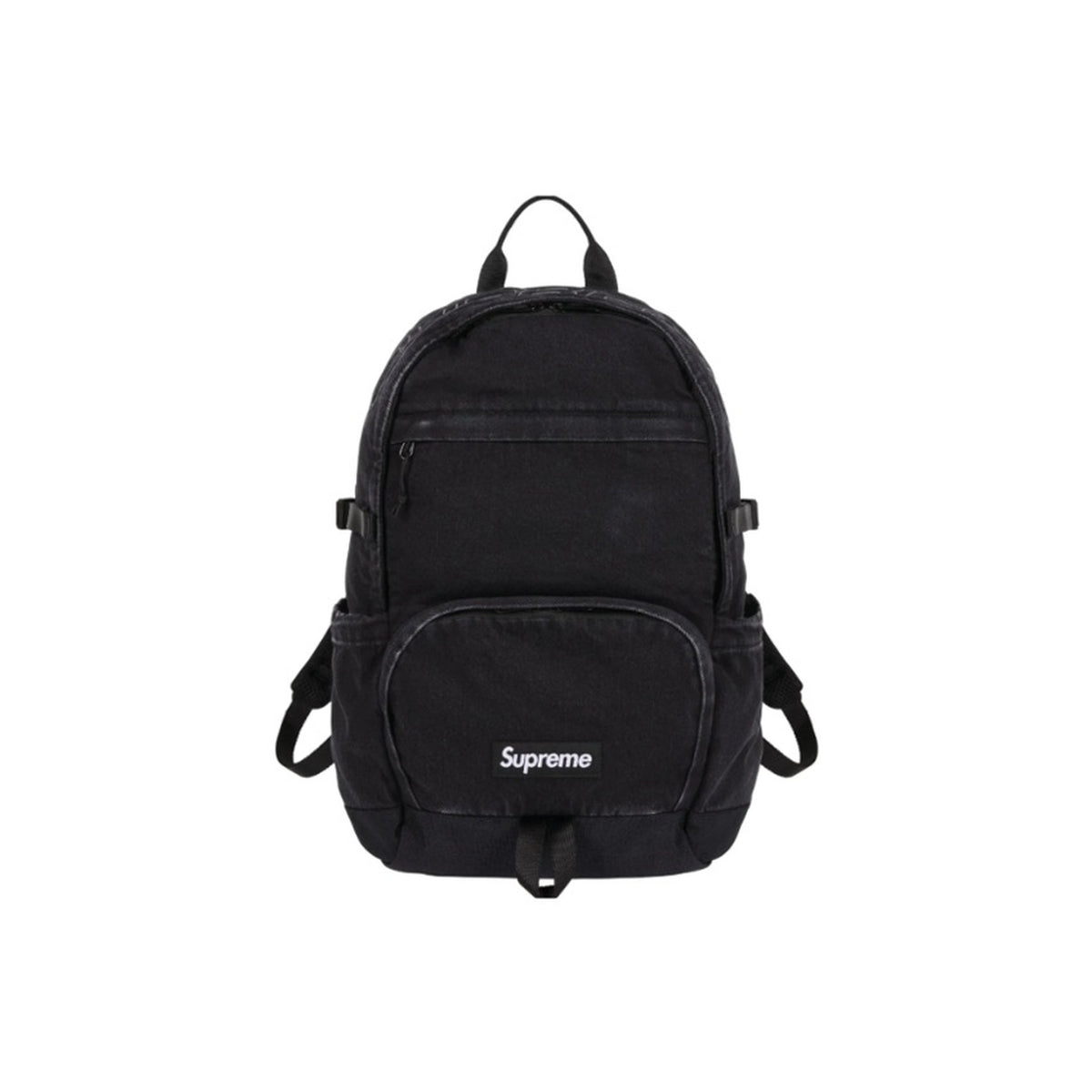 Supreme Denim Backpack 'Black' front view