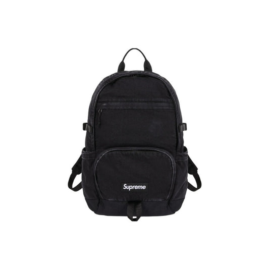 Supreme Denim Backpack 'Black' front view