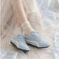 SneakSurf Racer in Sky Blue/Light Blue worn on foot, close-up styling