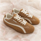 SneakSurf Racer in Sand Dune/Cardboard styled pair on fabric