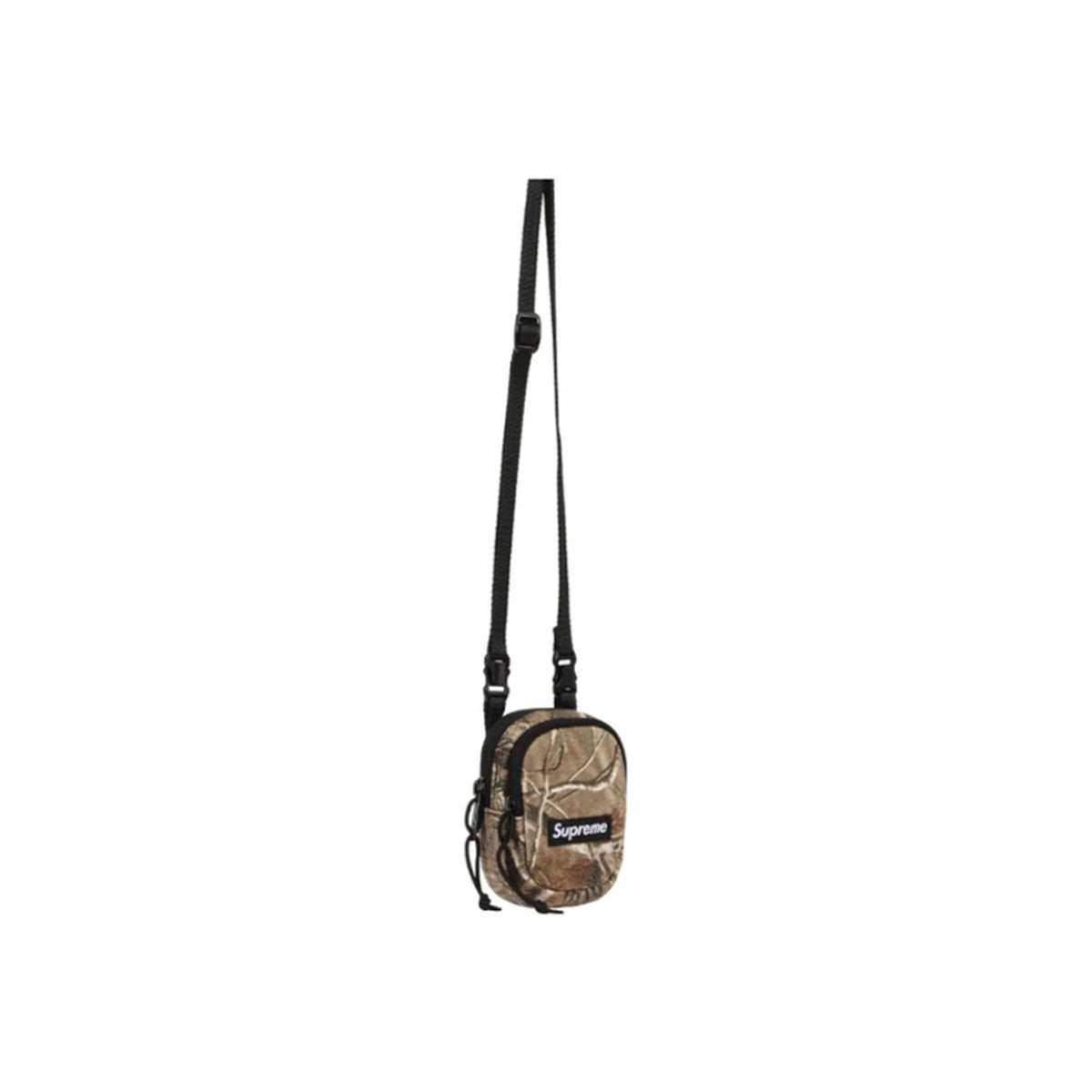 Supreme Denim Mini Utility Bag in Realtree AP Camo, full extended strap view